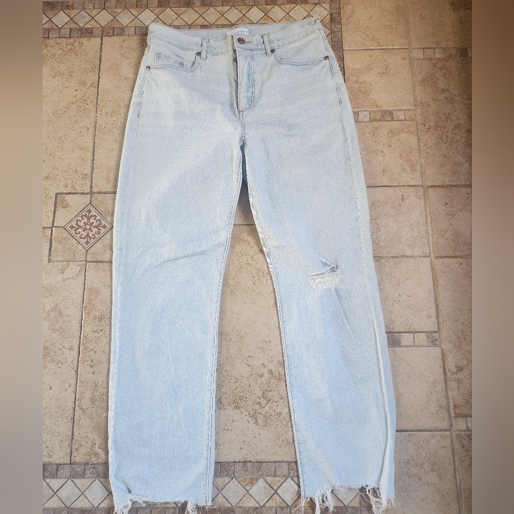 LOFT Light Blue Straight Leg Crop Jeans